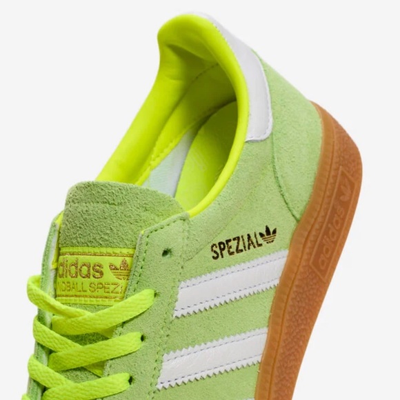 New adidas Handball Spezial Green Neon Yellow Suede - Picture 5 of 12